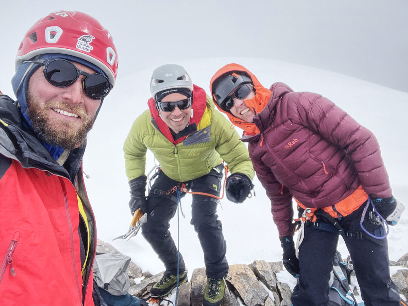 Kirill, Geri and Traudl at the top of Muryn-Tau