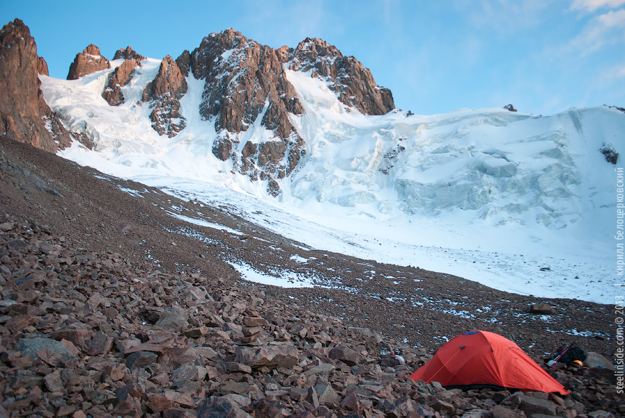 Base camp with Daugava at the background